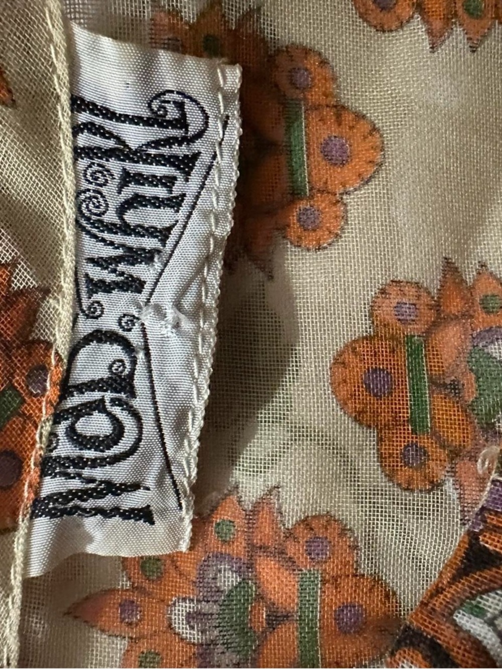 Vintage 1970s Paisley Printed Maxi Dress - Picture 3 of 5